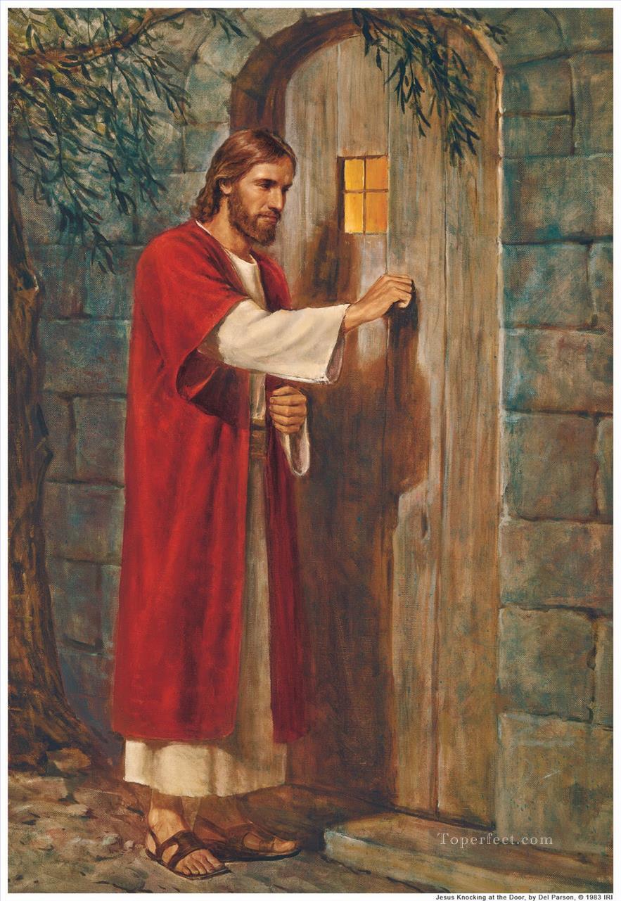Jésus à la porte Religieuse Christianisme Peintures à l'huile